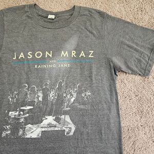 Jason Mraz 2014 Concert Shirt Gray Mens Small Yes! A World Tour Raining Jane